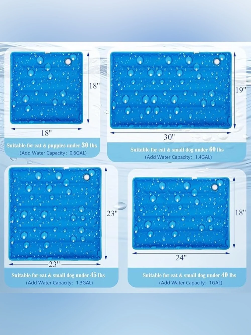 Water Filled Cooling Mat for Pets - NWT